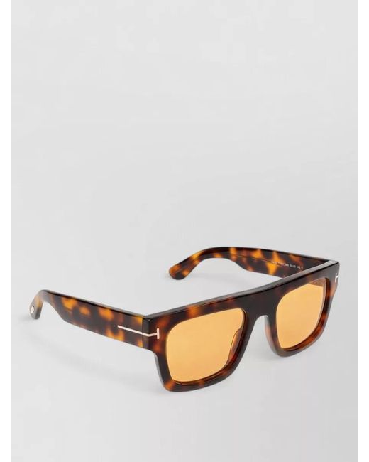 Tom Ford Metallic Sunglasses Ft0711 Square Shape Tinted Lenses