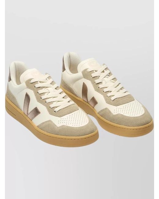 Veja Natural Leather Low-Top Sneakers