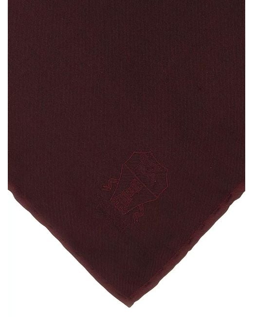 Brunello Cucinelli Purple Double Face Silk Pocket Clutch Twill for men