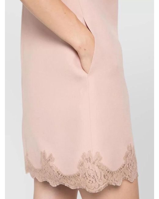 Valentino Natural Wool Silk Blend Fitted Mini Dress Pockets