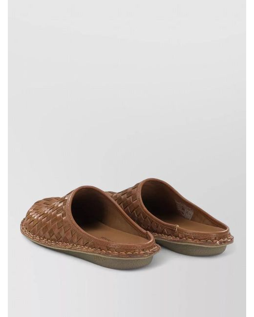 Comme des Garçons Brown Roma Woven Flat Sole Round Toe Mules for men