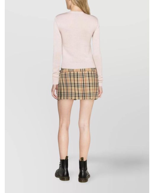 Chiara Ferragni Pink Knitwear With Embroidered Detail And Ribbed Cuffs