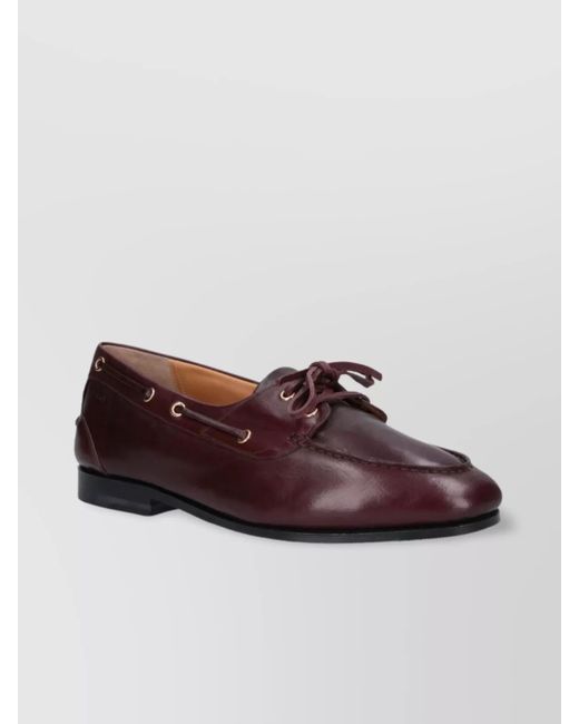 Bally Brown Leather Lace-Up Loafers for men
