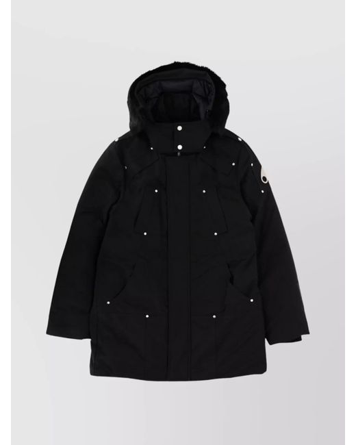 Moose Knuckles Black Down Parka for men