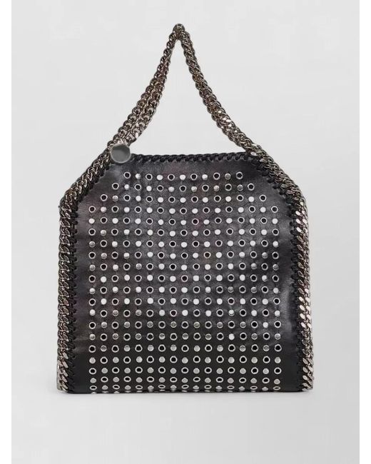 Stella McCartney Black Falabella Mini Tote Alter Mat Chain Studs