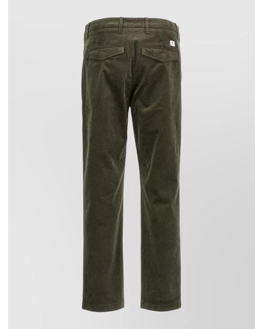 Department 5 Green Off Tailored Pants Belt Loops Pockets for men