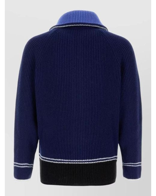 Marni Blue Cashmere Wool Cardigan for men