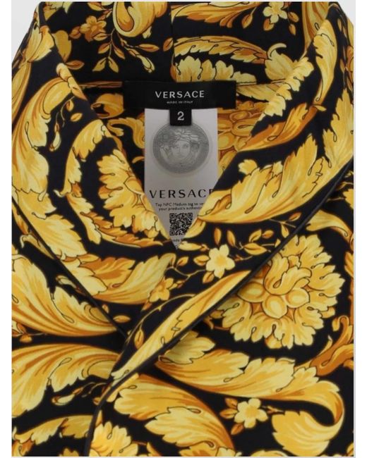 Versace Metallic Silk Dressing Gown
