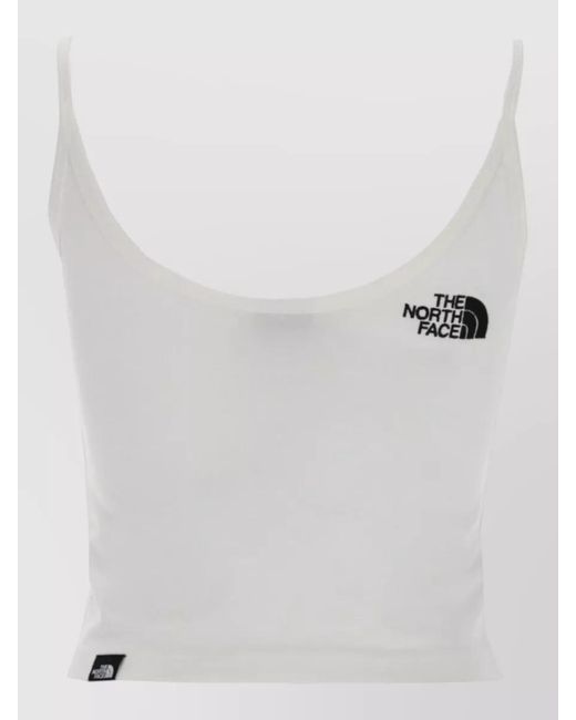 The North Face White Cropped Slim-Fit Tank Top