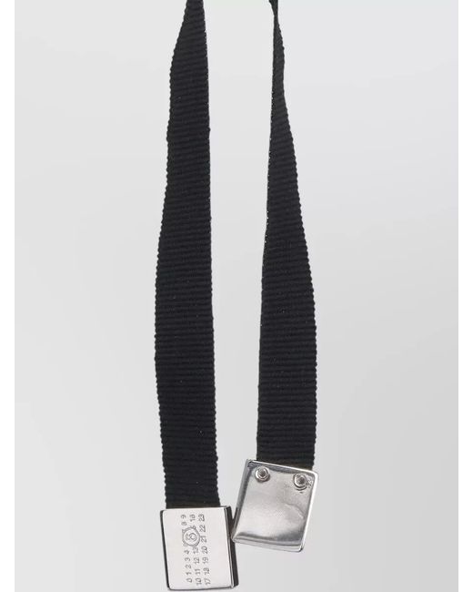MM6 by Maison Margiela Multicolor Rhinestone Necklace Adjustable Strap Bow Detail
