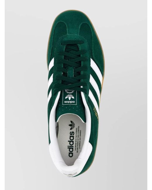 Adidas Originals Green Leather Gazelle Indoor Low-Top Sneakers for men