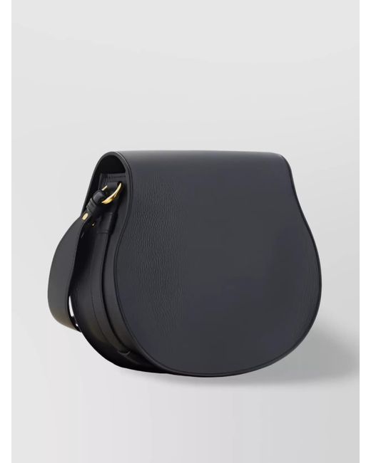 Chloé Blue Adjustable Strap Calfskin Shoulder Bag