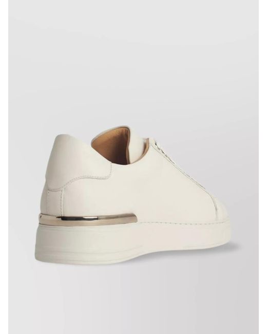 Philipp Plein Natural Leather Low-Top Sneakers for men