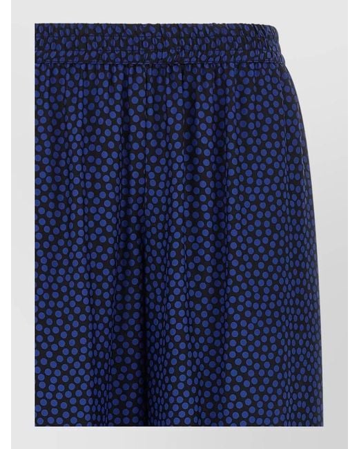 Gianluca Capannolo Blue Claudia Casual Polka Dot Wide Leg Pants