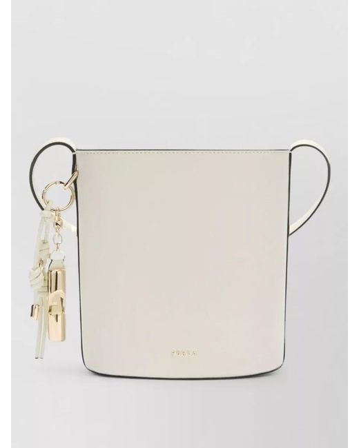 Furla Natural Bucket Bag Adjustable Strap Tone Hardware