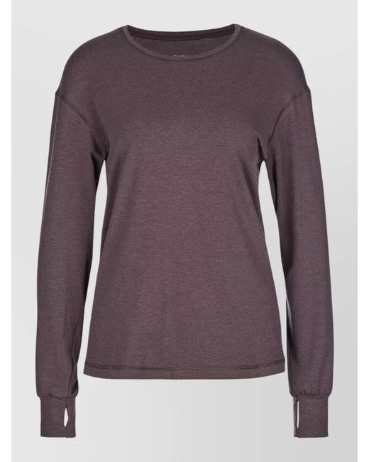 Calida Purple Crew Neck Long Sleeve Relaxed Knit Top