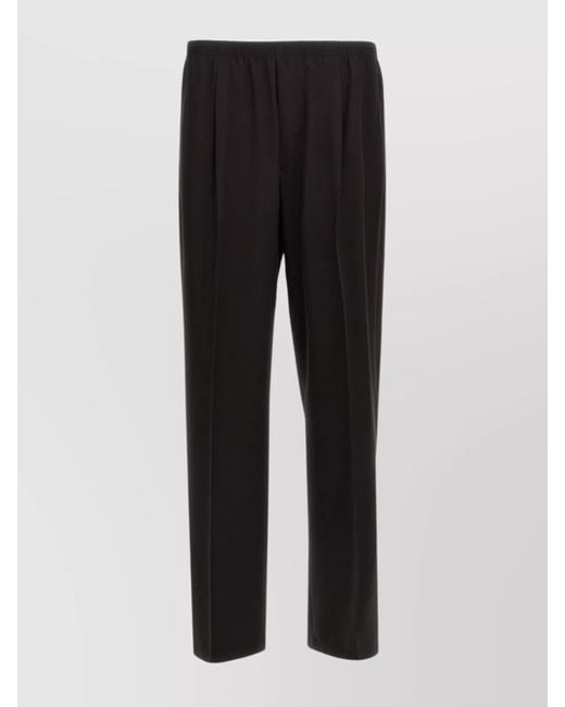 Cellar Door Black 'Ezio' Elastic Waistband Pants for men