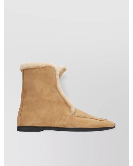 Totême  Natural Shearling-Trim Boots