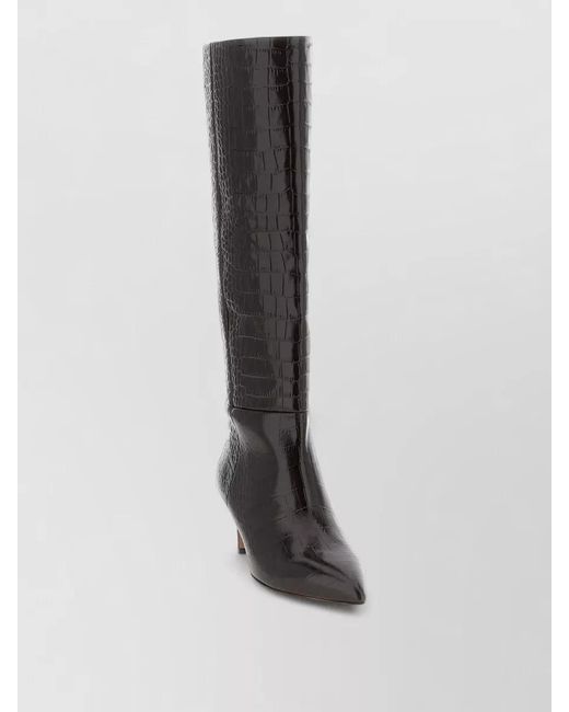 Paris Texas White Leather Knee-High Stiletto Boots