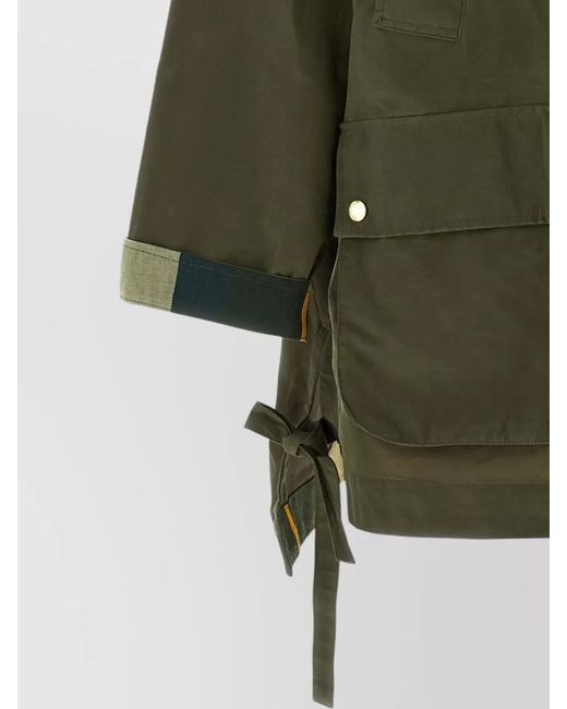 Barbour Green Middlemarch Hooded Raincoat Drawstring Waist
