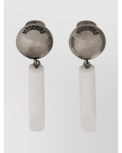 Moschino Multicolor Logo Earrings