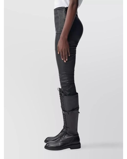 Ann Demeulemeester Blue Cotton Skinny Trousers