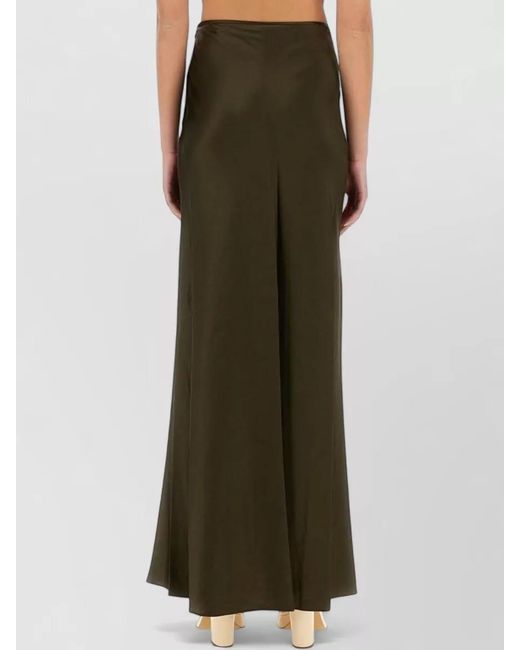 Staud Green Silk Midi Skirt
