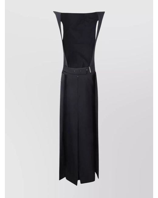 Jean Paul Gaultier Blue Backless Belted Midi Dress