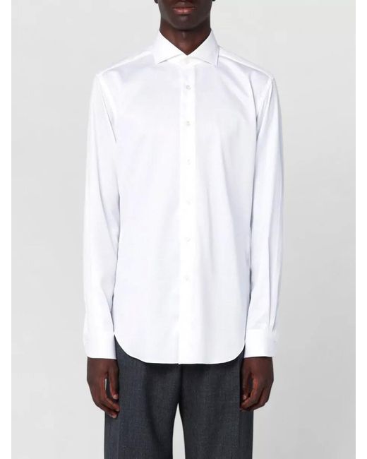 Xacus White Shirt Straight Collar Long Sleeves for men
