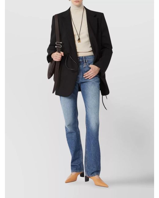 Sportmax Blue Denim Low-Rise Straight-Leg Jeans