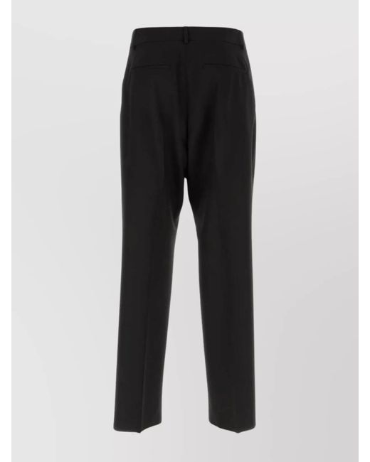 Valentino Garavani Black Virgin Wool Tailored Trousers for men