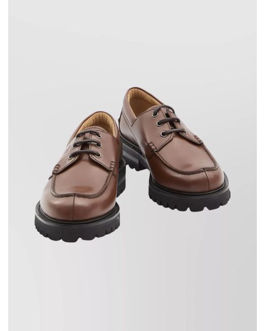 Church's Brown Leather Derby Lace-Up Shoes for men