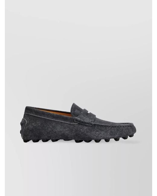 Tod's Multicolor Almond Toe Leather Loafers With Penny Strap for men