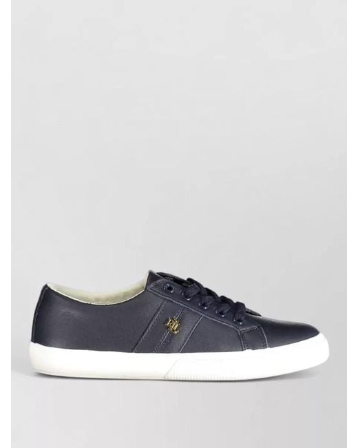 Ralph Lauren Blue Leather Low-Top Sneakers