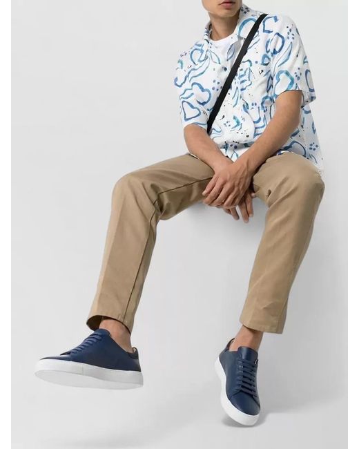Axel Arigato Blue Leather Low-Top Sneakers