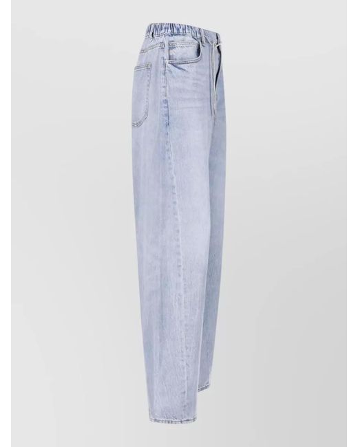 Alexander Wang Blue High Rise Casual Fit Wide Leg Denim
