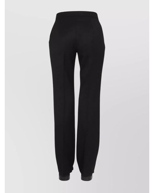 Moschino Blue Virgin Wool Straight-Leg Trousers