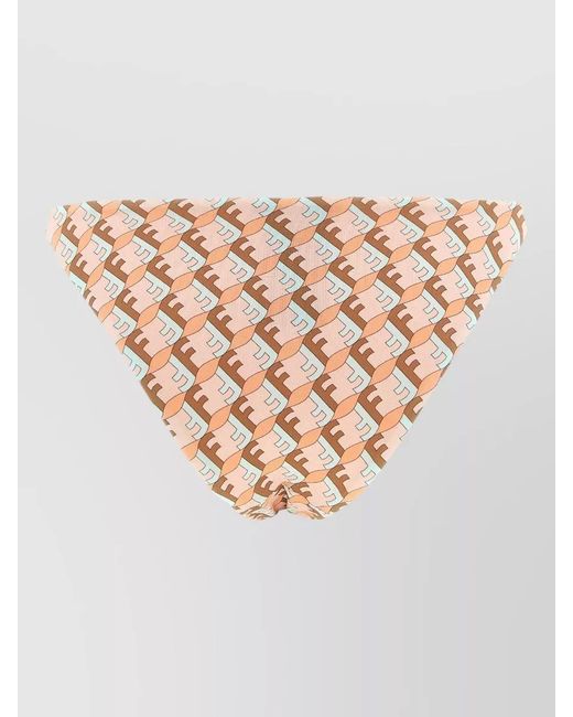 Fendi White Ff Waves Low Rise Bikini Briefs
