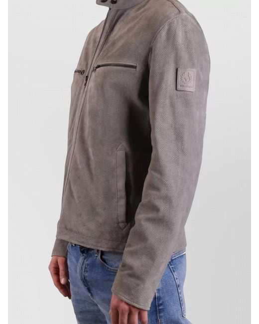 Belstaff Brown Leather Coat for men