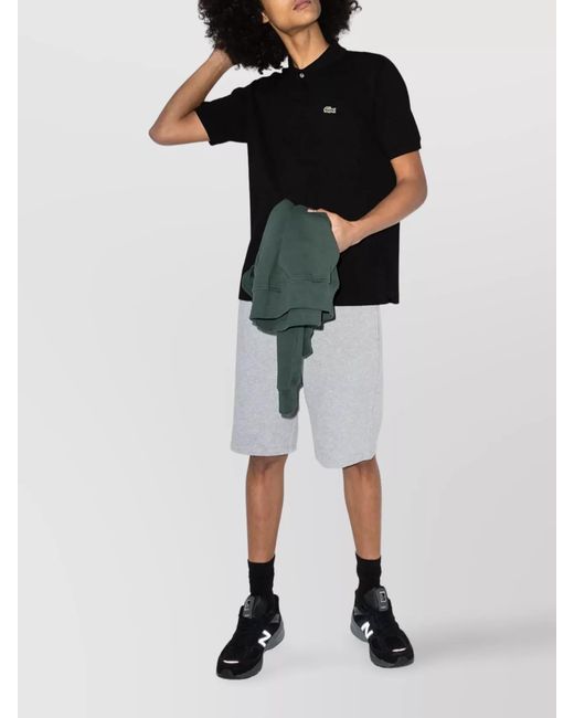 Lacoste Black Cotton Polo Shirt for men