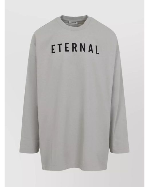 Fear Of God Gray Cotton T-Shirt for men