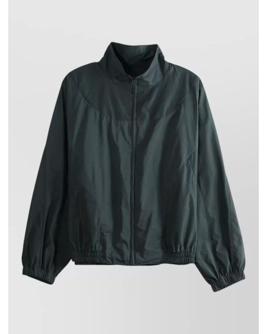Givenchy Black Lightweight High Collar Coat Elasticated Cuffs Hem for men
