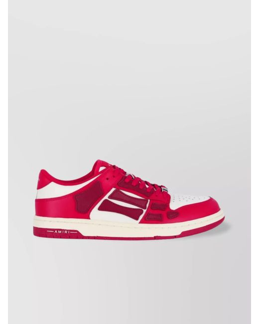 Amiri Pink Low Top Sneakers Contrast Panels for men