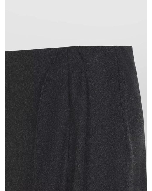 Giorgio Armani Black High Waist Skirt Comfortable Draped Pleated