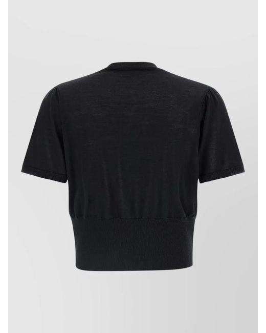 Vivienne Westwood Black Pamela V Neck Knit Short Sleeve Sweater
