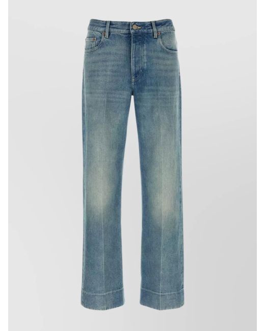 Valentino Garavani Blue Denim Straight-Leg Trousers for men