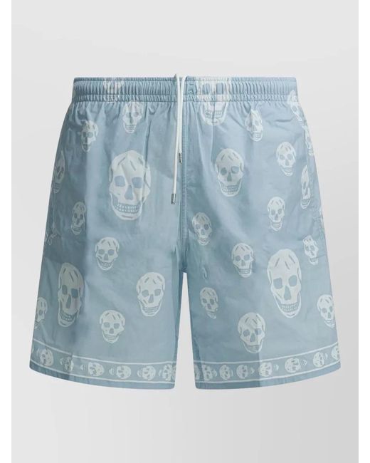 McQueen Blue Swim Shorts for men