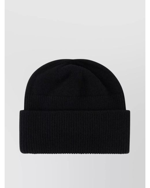 Patou Black Ribbed Beanie