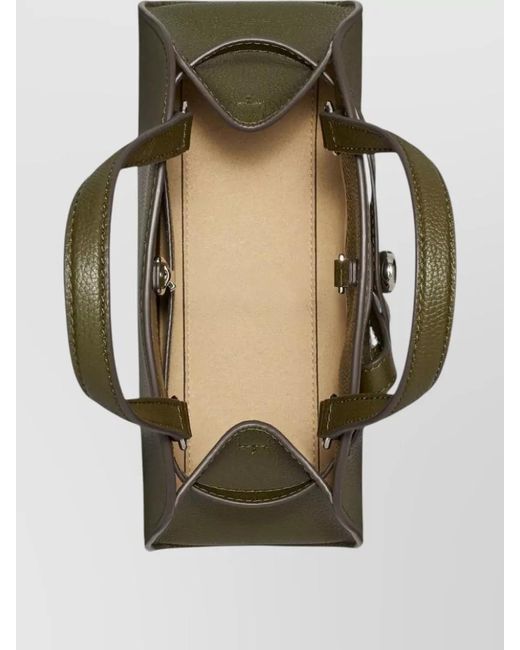 Tory Burch Green Romy Small Leather Boston Shoulder Bag