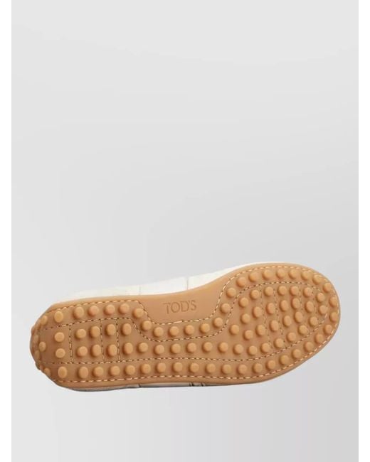 Tod's Natural Leather Low-Top Sneakers